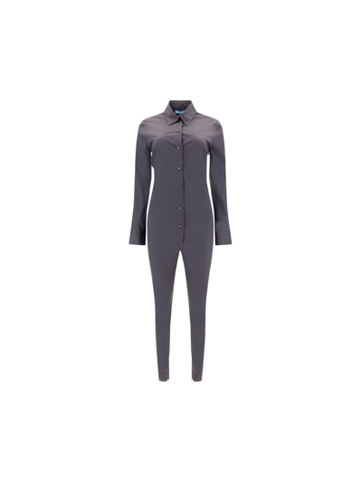 Prada Shirt Design Bodysuit In Black