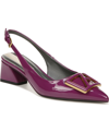Franco Sarto Racer Slingback Pointed Toe Pump In Raspberry Faux Patent