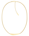 Calvin Klein Linear Drop Necklace In Gold Tone