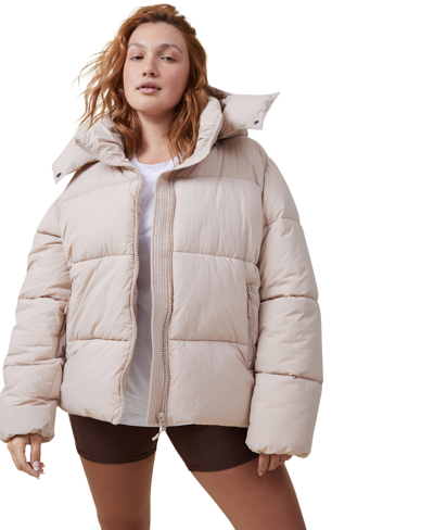 Cotton On Women's The Recycled Mother Puffer Jacket 3.0 In Sesame