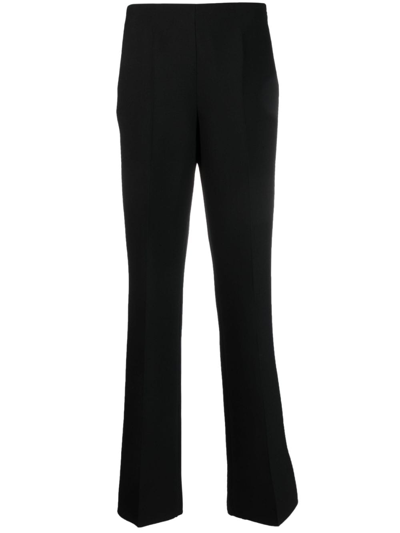 Ferragamo High Waisted Trousers In Black