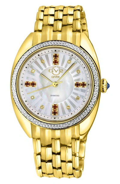 Gv2 Palermo Gemstone Embellished Bracelet Watch, 35mm In Gold