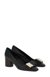Ferragamo Lena 60 Leather Pumps In Nero