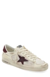 Golden Goose Mens Stardan In Nappa And Pony Skin With Brown Suede Star In White/ White Ecru/ Wine