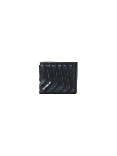 Balenciaga Wallet In Black/white Dirt