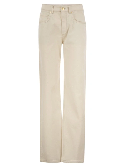 Brunello Cucinelli Trousers In Ecru