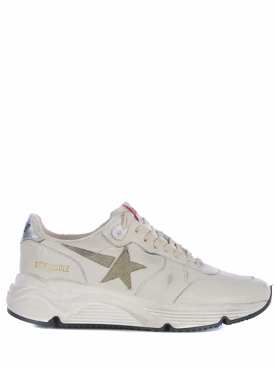 Golden Goose Running Sneakers In White Leather