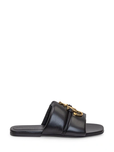 Jw Anderson J.w. Anderson Anchor Logo Flat Sandal In Black