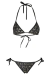 Balmain Triangle Bikini In Black Gold