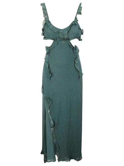 ACNE STUDIOS CRÊPE CUTOUT MIDI DRESS 