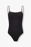 Bottega Veneta Navy Drop Swimsuit In Black