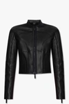 Dsquared2 Panelled Leather Jacket In Black