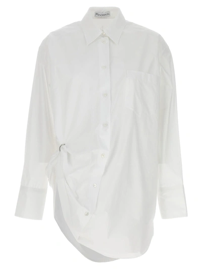 Jw Anderson Oversize Eyelets Shirt In White