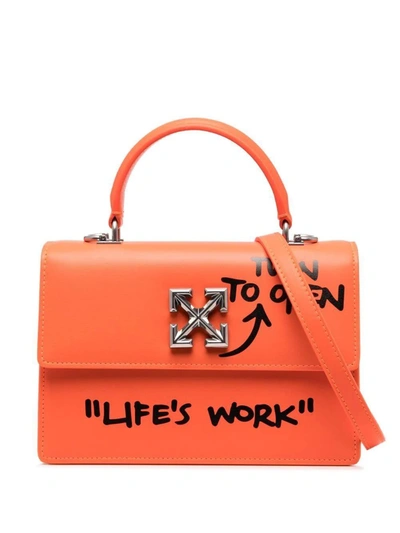 Off-white Jitney 1.4 Tote Bag In Arancione