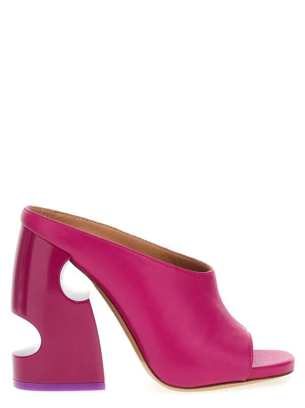 Off-White Shade Meteor 120mm leather mules - Pink