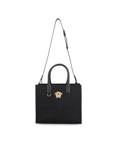 Versace Medusa Tote Bag In Black