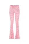 Versace Printed Velvet Pant In Pink/white
