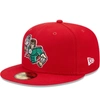 New Era Red Fort Wayne Tincaps Marvel X Minor League 59fifty Fitted Hat In Red