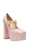 Stuart Weitzman Skyhigh Patent Mary Jane Platform Pumps In Ballet