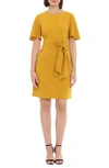 DONNA MORGAN FLUTTER SLEEVE WAIST TIE DRESS