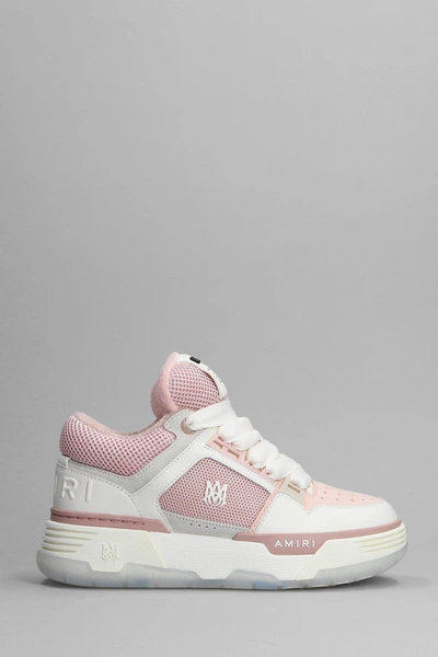 【関税込み】AMIRI ホワイト＆ピンク MA-1 ブークレ スニーカー AMIRI MA-1 Sneakers | Pink | FARFETCH