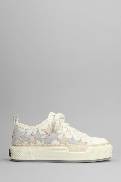 Amiri Stars 皮质运动鞋 In White