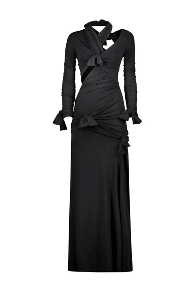 Balenciaga Stretch Jersey Knot Gown In Default Title