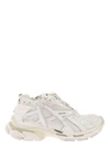 Balenciaga White Runner Lace Up Sneakers In White