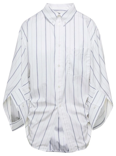 Balenciaga Poplin Wing Button-front Shirt In White