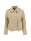 Burberry Diamond Quilted Buttoned Jacket In Default Title