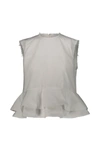 Comme Des Garçons Sleeveless Top With Flounce In White