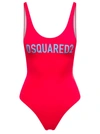 Dsquared2 Logo-print Swimsuit In Red