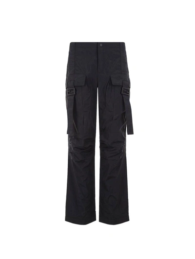 Fendi Zipped Pocket Pants In Black