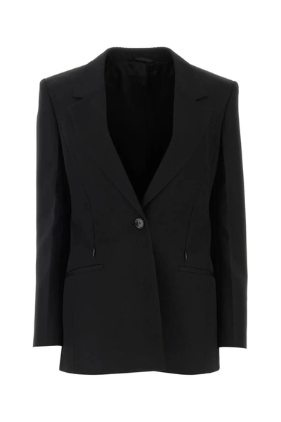 Givenchy Black Wool Blend Blazer In Nero
