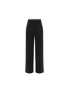 Gucci Charcoal Wool Wide-leg Pant In Black