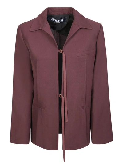 Jacquemus La Waistcoate Amaro Strap-fastening Jacket In Brown