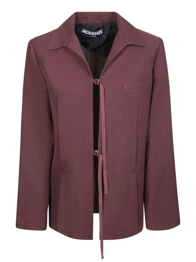 Jacquemus Brown Le Raphia 'la Veste Amaro' Blazer