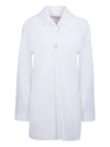 Off-white Poplin Flower Button Ls Shirt In White