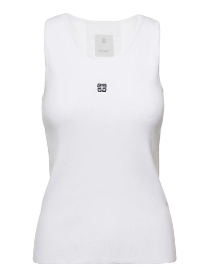 Givenchy 4g Embroidered Rib In White