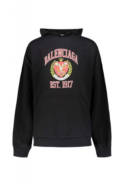 Balenciaga College Wide Fit Hoodie In Default Title