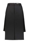 BALENCIAGA BALENCIAGA FLAT PENCIL SKIRT WITH FRONT PANEL