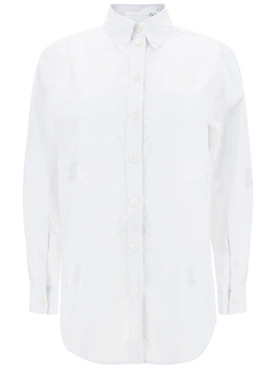 Burberry Ivanna Capsule Summer Shirt In Optic White Ip Pat