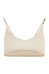Jacquemus Pralu Logo-plaque Bralette Top In White