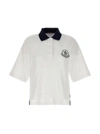 Moncler Logo-embroidered Relaxed-fit Cotton Polo Shirt In White