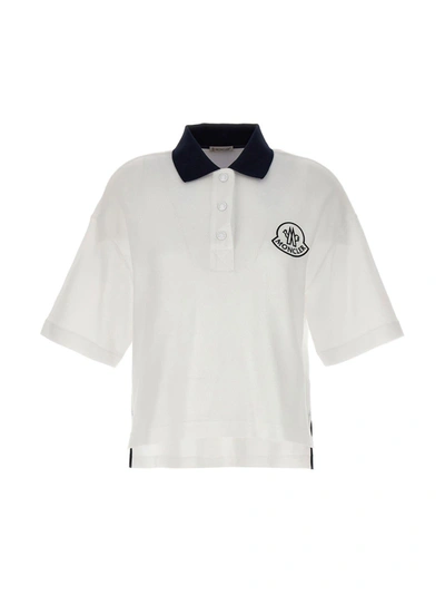 Moncler Logo-embroidered Short-sleeve Rugby Polo In White