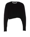 PALM ANGELS PALM ANGELS CURVED LOGO CROP SWEATER