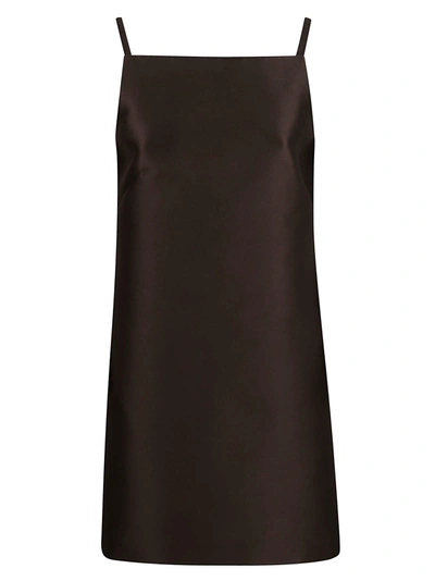 Valentino Sleeveless Short Dress In Ebony Black