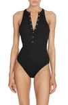 ROBIN PICCONE ROBIN PICCONE AMY RIB ONE-PIECE SWIMSUIT