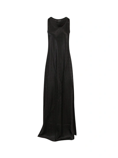 Balenciaga Maxi Logo Dress In Black