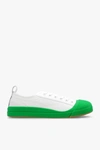Bottega Veneta Canvas Vulcan High-top Sneakers With Rubberized Toe In White
